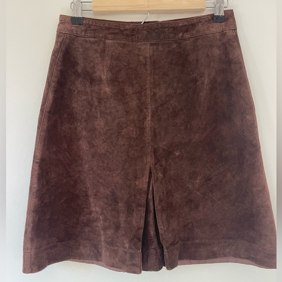 Lilly Pulitzer Brown Suede Skirt size 2 - Picture 4 of 6